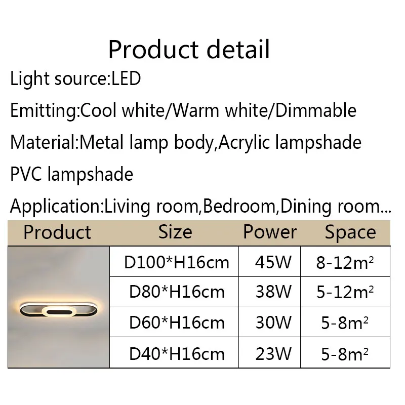

Modern LED Ceiling Lamp Black Home Ceiling Chandelier Lighting Fixture For Living room Bedroom Dining room Kitchen Aisle Lamps