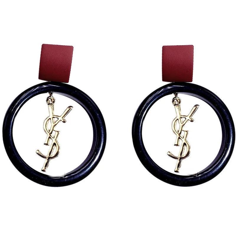 

Dream Candy Creative Letter Circle Earrings for Women Gold Color Fashion Jewelry Dangle Earrings Birthday Accessories New Style