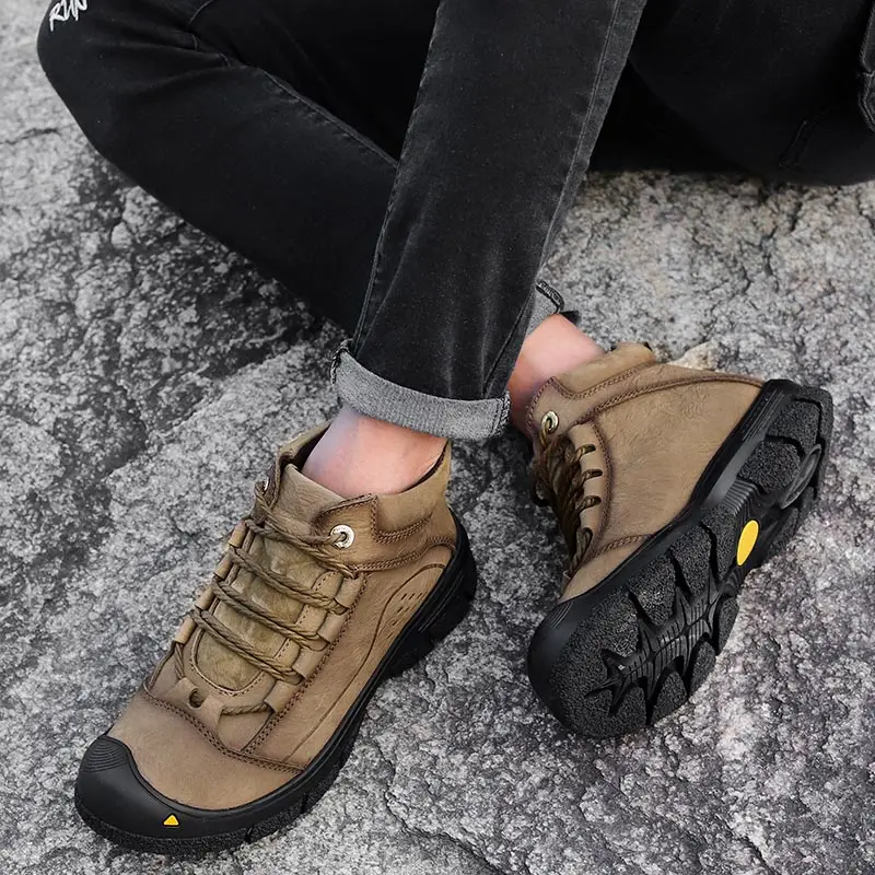 Мужские уличные ботинки из искусственной кожи тактическая обувь дышащие
