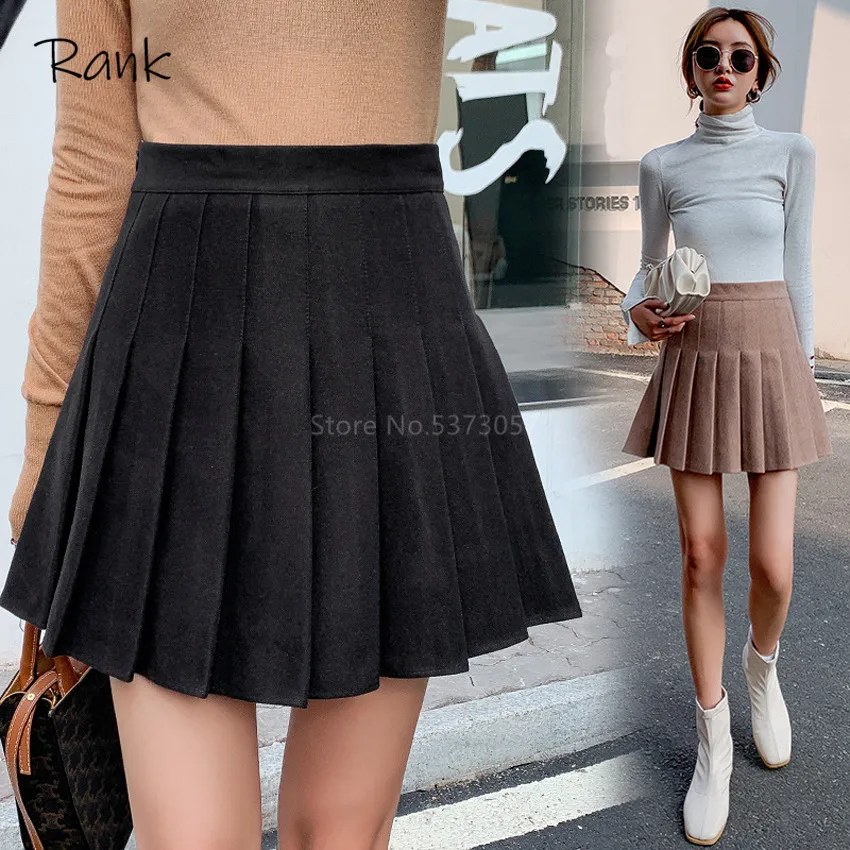 

Women Pleated Skirt Solid Color Skirt Elegant Mini Skirt Sweet Sister Style Jk High School Uniform Skirt Japanese Dress Women