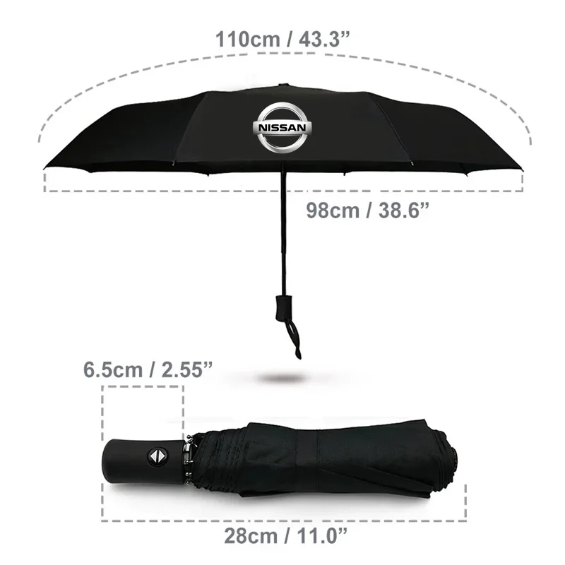 Car Styling Three-fold Double Layer Umbrella Windproof Automatic Sun Beach For NISSAN Accessories | Автомобили и мотоциклы