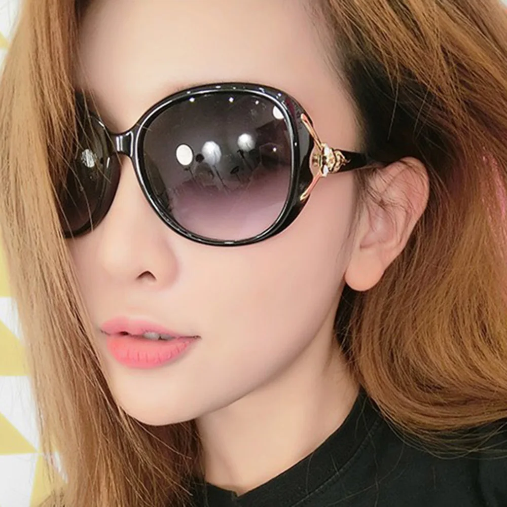 Очки солнцезащитные женские в овальной оправе элегантные брендовые