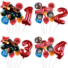 Blaze монстр-машины, набор воздушных шаров, гоночный автомобиль, украшения для вечерние, 32 дюйма, цифры-шары, день рождения, вечеринка, детские подарки, детский душ