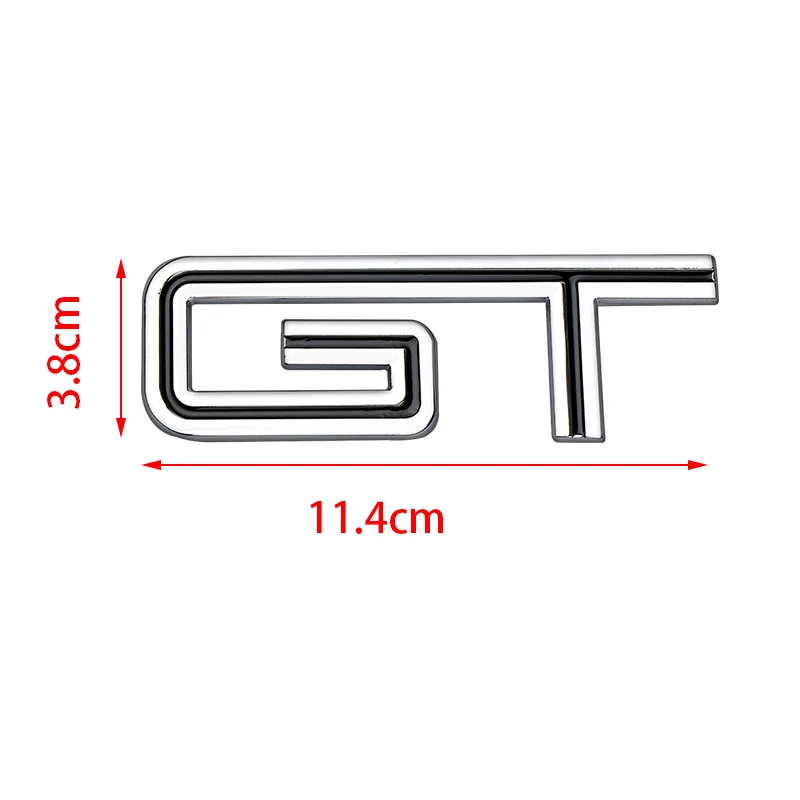 Автомобильный дизайн 3D металлическая хромированная эмблема GT наклейка на