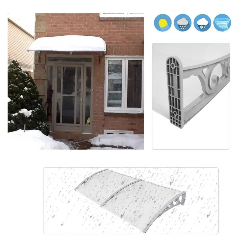 

Awning Door Canopy Awning Window Shelter Front Back Porch Outdoor Door Shade Cover 60*100 80*120 80*240 100*150 100*100 CM HWC