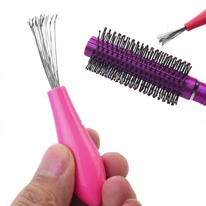 

Hair Brush Comb Embedded Tool Cleaner Cleaning Remover Plastic Handle