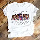 Женская футболка melanin с надписью God говорит, что вы черная девушка
