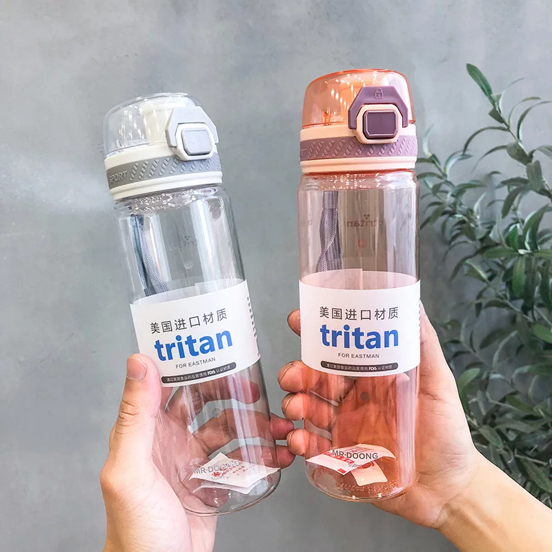 Простая портативная пластиковая бутылка для воды в Корейском стиле мужчин и