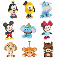 cartoon disney series micro building blocks mickey mouse lion king simba timon pumbaa eeyore figures mini brick for block toys
