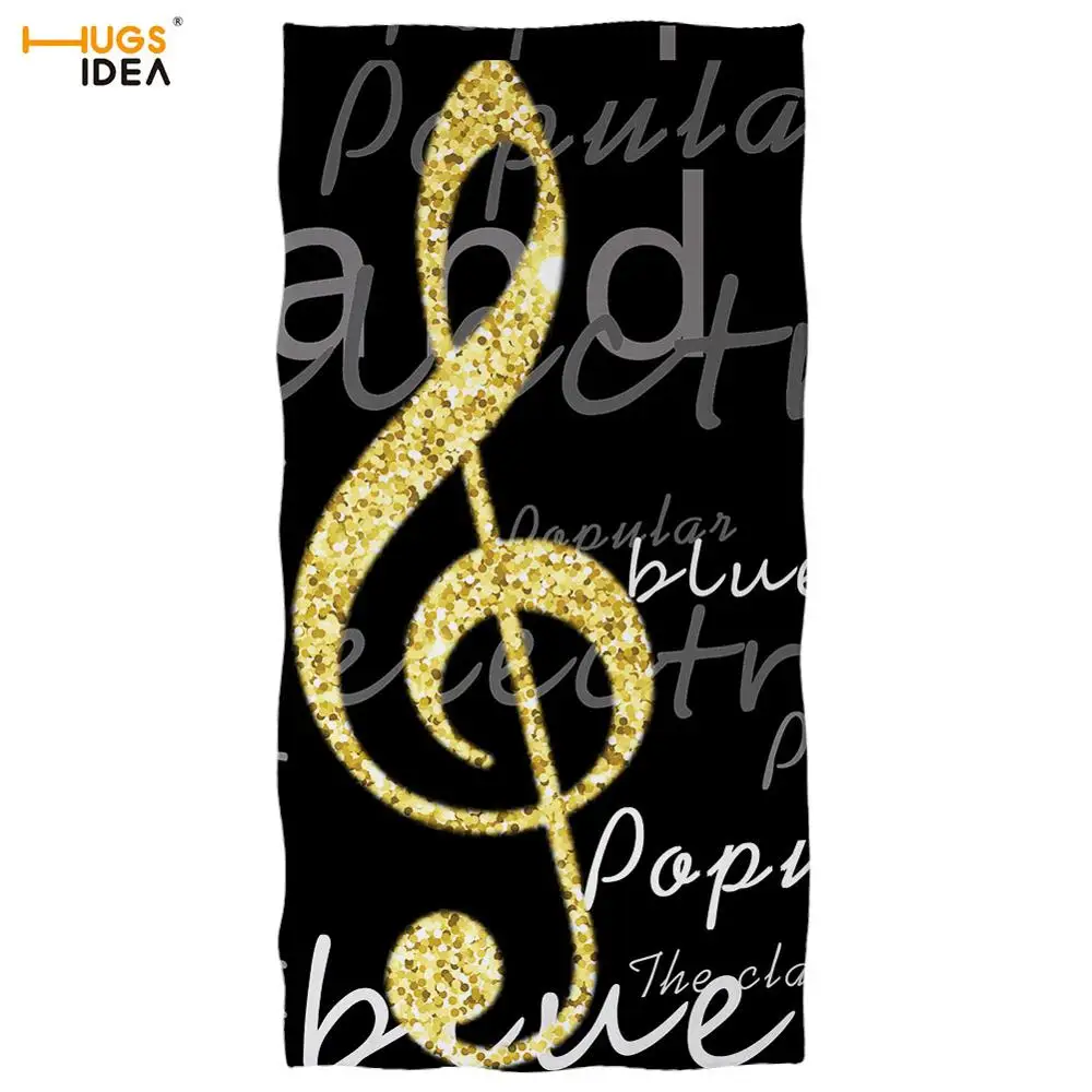 HUGSIDEA музыкальные ноты мягкие пляжные Полотенца микрофибра купальные плавки с