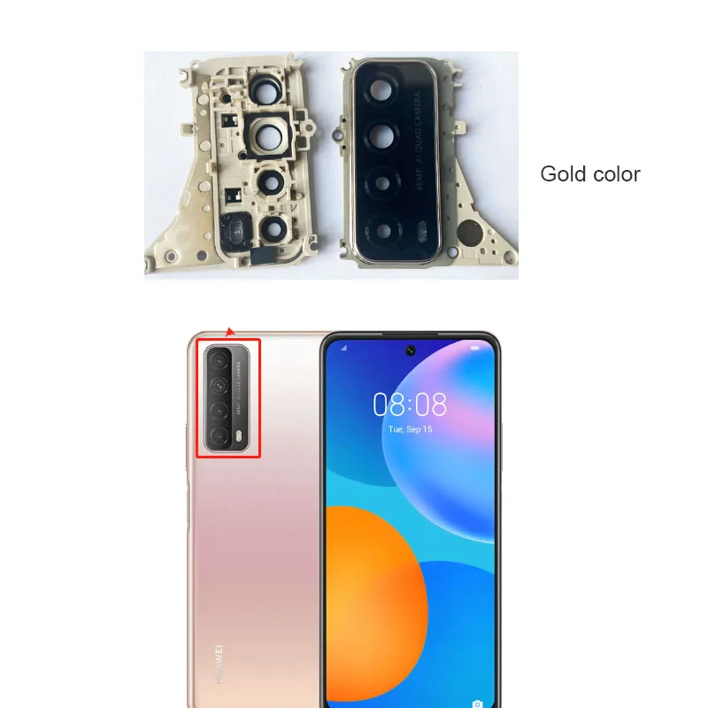 Новинка для Huawei Y7A / P Smart 2021 задняя камера объектив заднее стекло с рамкой наклейка