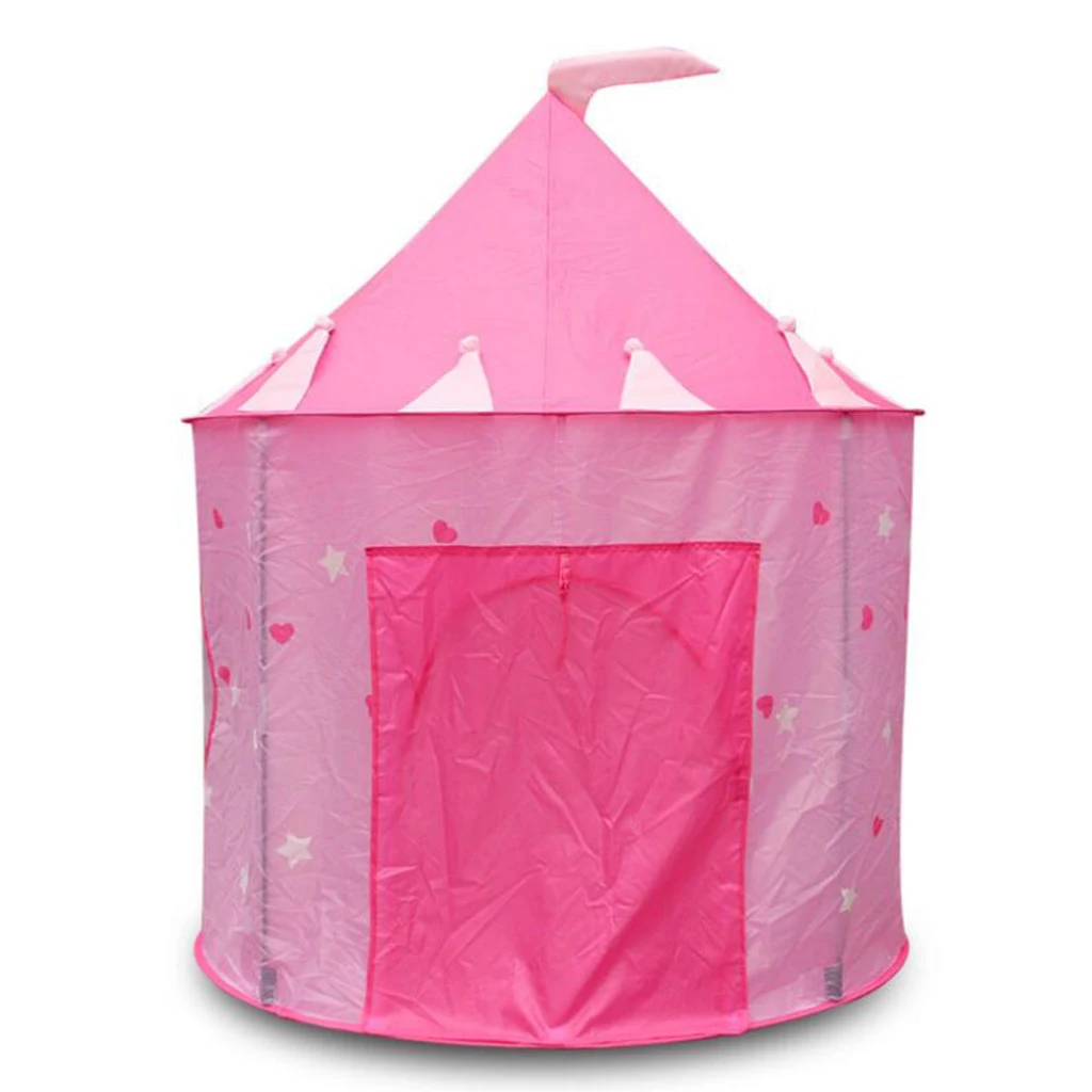 

Kids Up Indoor & Outdoor Playground Pink Princess Play Tent Hut Fun Toy