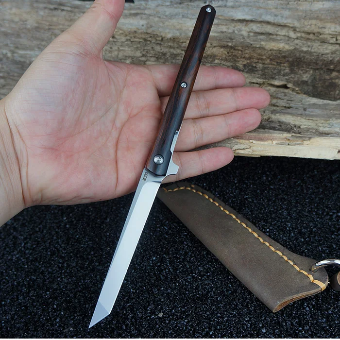 Outdoor survival folding knife ball bearing M390 steel desert iron wood camping hunting pocket knife EDC tool car multi-tool