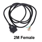 2 м, 16 контактов, разъем OBD2, открытая гнездовая головка, кабель OBD, шнур OBDII, автомобильный удлинитель, адаптер, розетка, инструмент