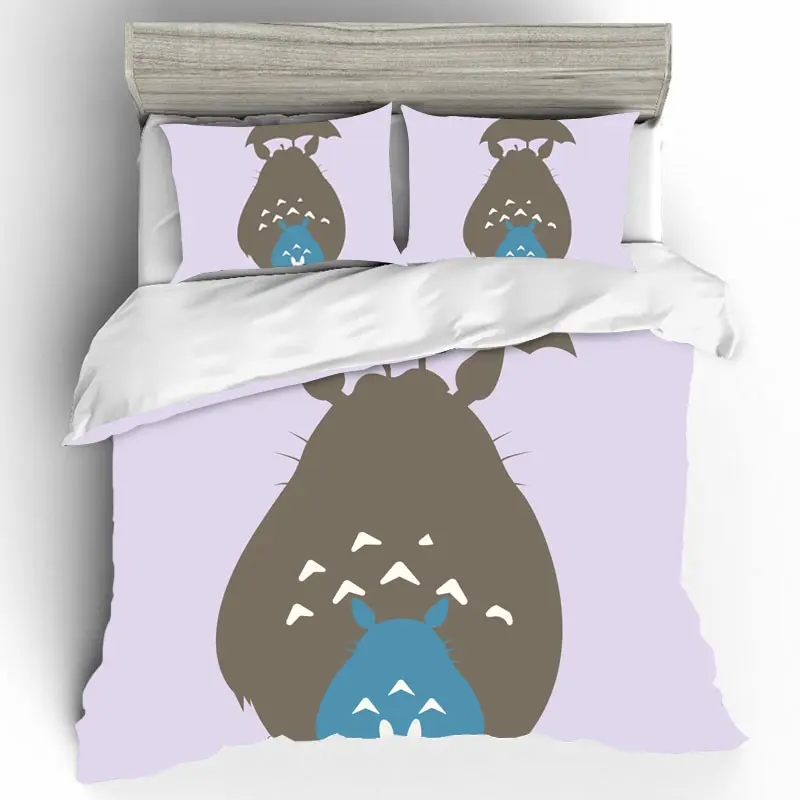 

3D Print Lovely Totoro Bedding Set Home Textile Queen King Size High Quality Bed Linen Bed Sets Pillowcases Cartoon Duvert Cover