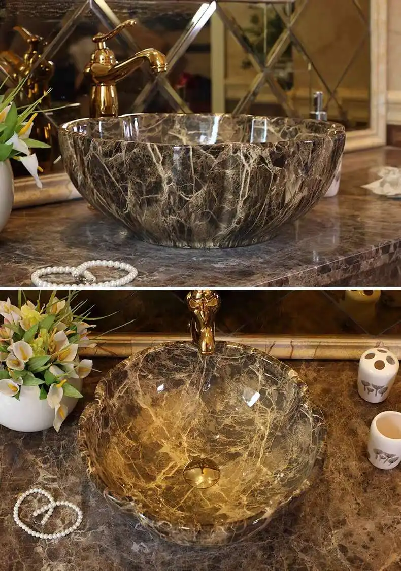 Круглая керамическая раковина для умывальника ванной комнаты | Обустройство