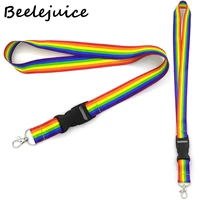 homosexuality rainbow neck strap lanyard keychain mobile phone strap id badge holder rope key chain keyrings cosplay accessories