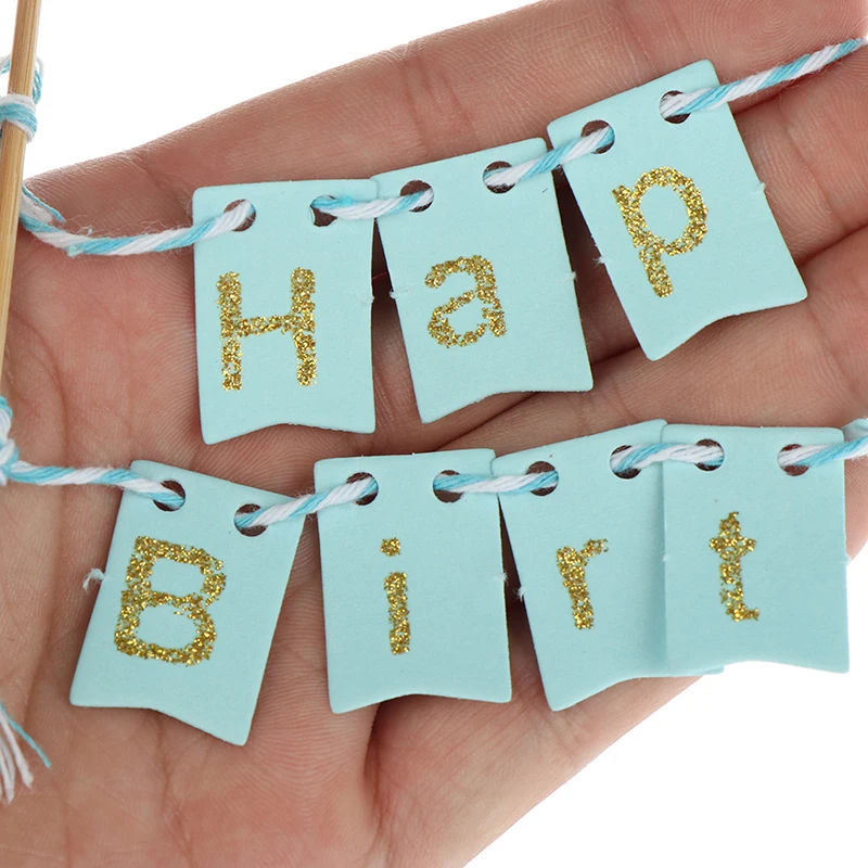 0 9 номер Топпер для торта С Днем Рождения кекс топперы флаг баннер день рождения