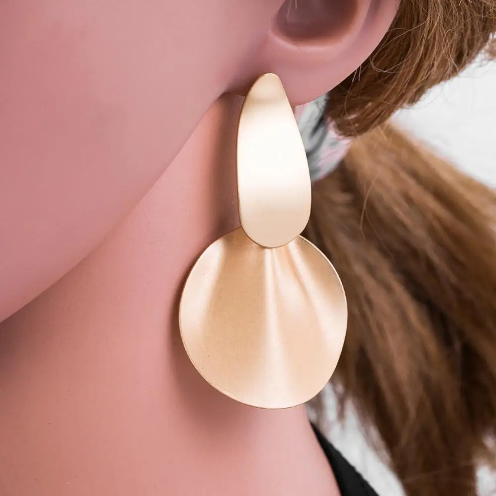 1 пара модные женские металлические круглые серьги с подвеской украшения