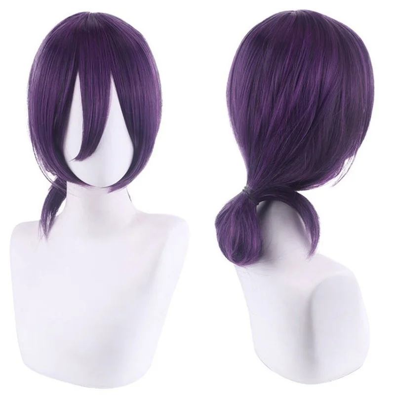 

Anime Wig Cosplay Chainsaw Man Brown Purple Wig Halloween Masquerade Party Props High Temperature Synthetic Heat Resistant Wig