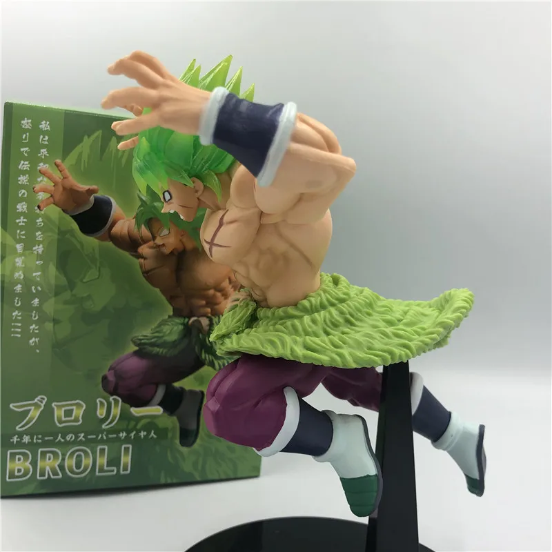 Dragon Ball Z Super Broly Movie Ver. Зеленые волосы против Гоку броли Супер Saiyan боевой формы ПВХ Фигурки Модель DBZ 24 см