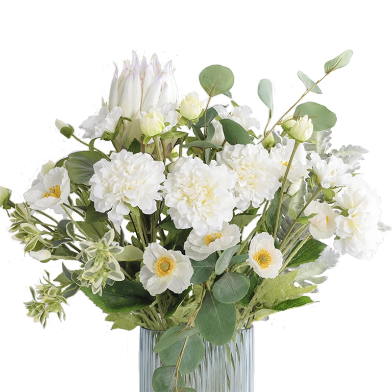 

Artificial Chinese Herbaceous Peony Bouquet Silk Peony Peony Hand Flower Home Office Party Hotel Wedding Decoration Bouquet