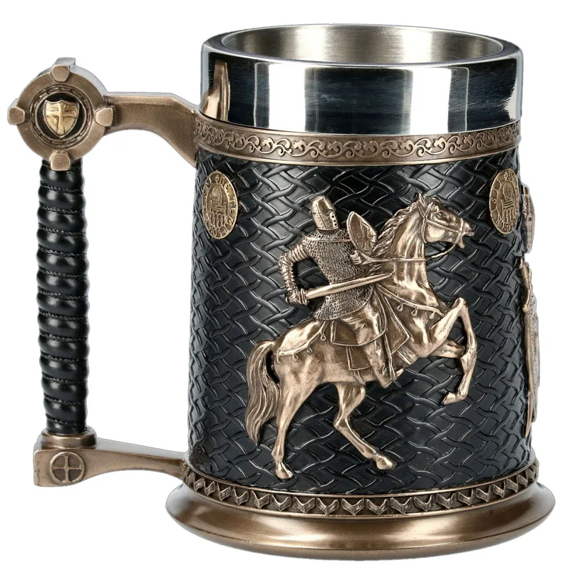 Кружка с 3d-изображением военной лошади кружки для пива большой емкости воды кофе