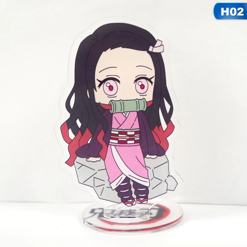 

10CM Hot Demon Slayer Kimetsu no Yaiba Anime Acrylic Stand Action Figure Toy Tanjirou Kamado Double Sided Model Plate Desk Decor