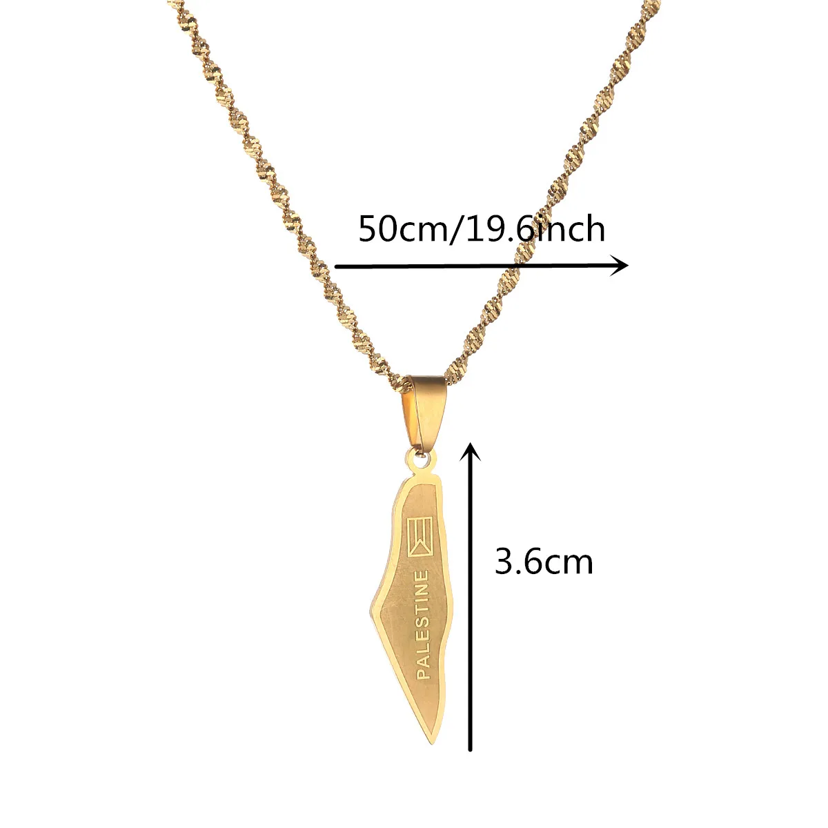 Нержавеющая сталь карта Израиля кулон Цепочки и ожерелья еврейских Мода
