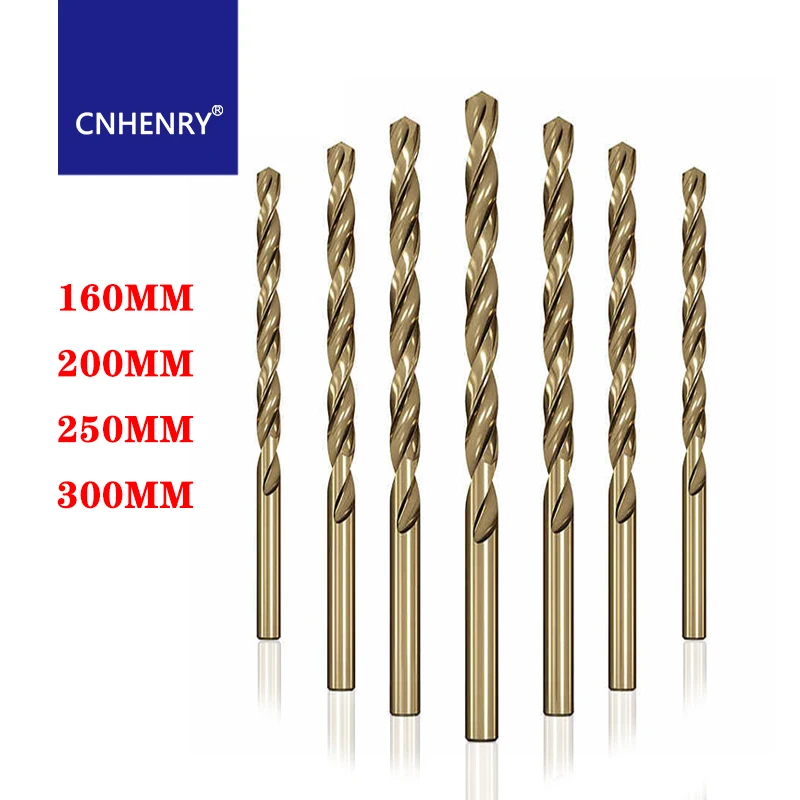 1PC HSSCO 5% Cobalt M35 Long Twist Drill Bits 160MM 200MM 250MM 300MM Twist Drill Bit For Stainless Steel Alloy Steel