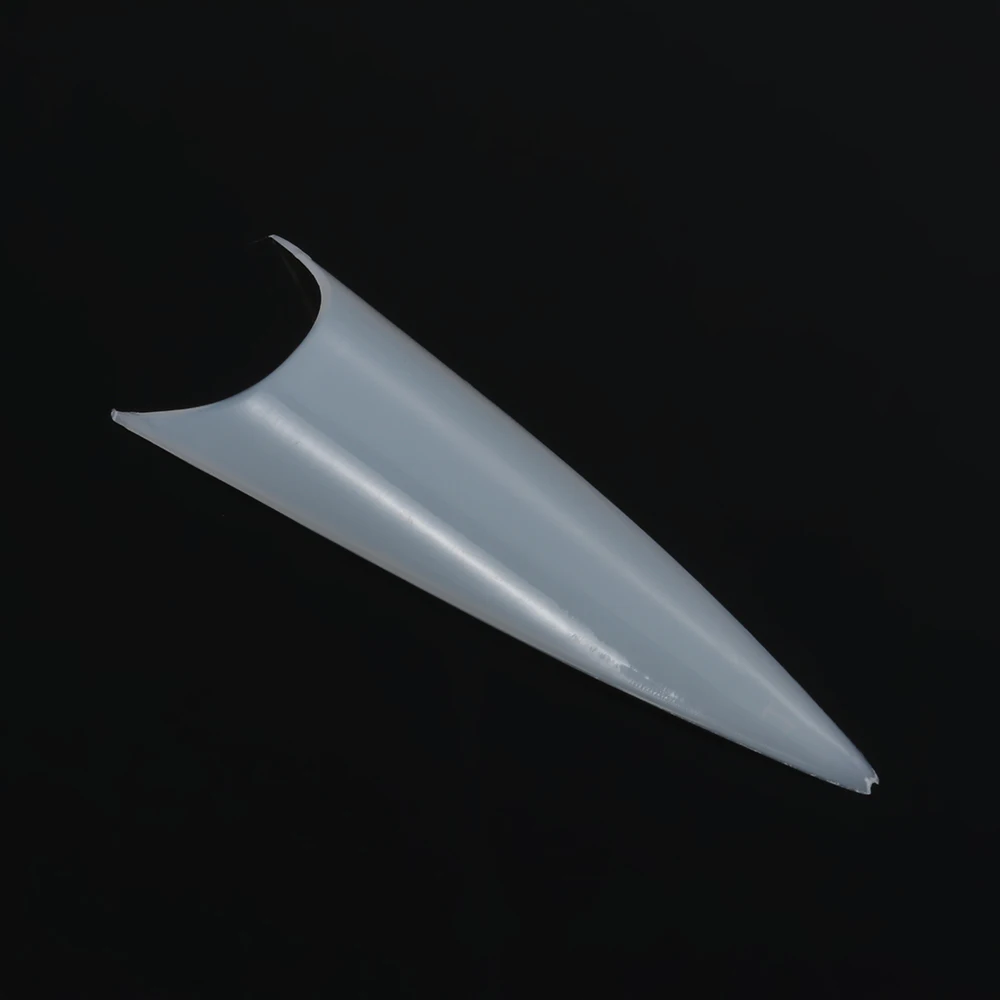 Длинные балерины французские накладные ногти на шпильках вечерние полупокрытие