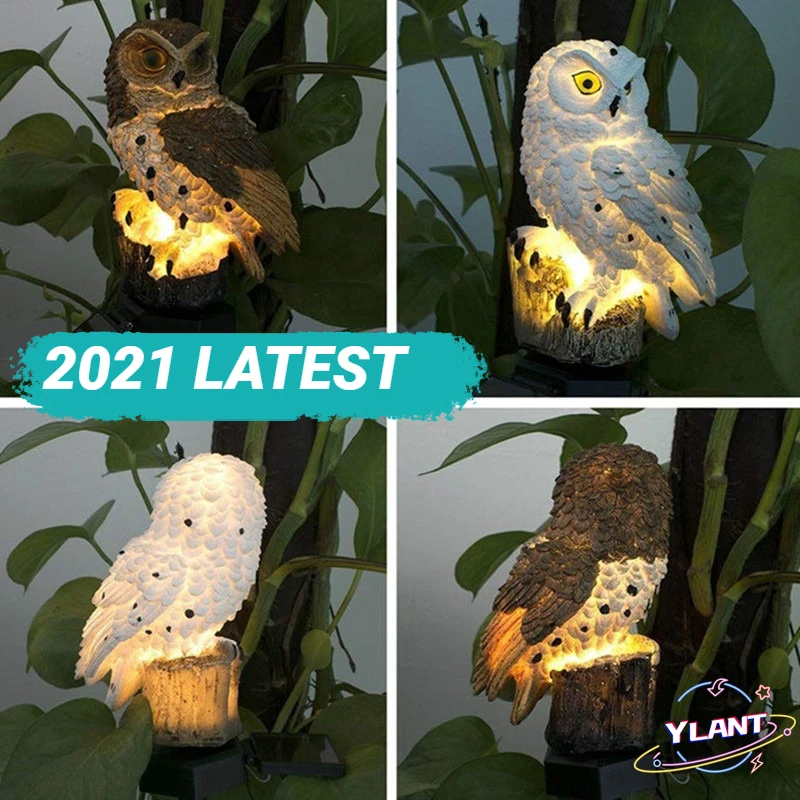 

2pcs Led Solar Light Outdoor Garden Waterproof Owl Stake Lawn Light Exterior Night Lights Owl Shape Solar Powered Energia Lamp