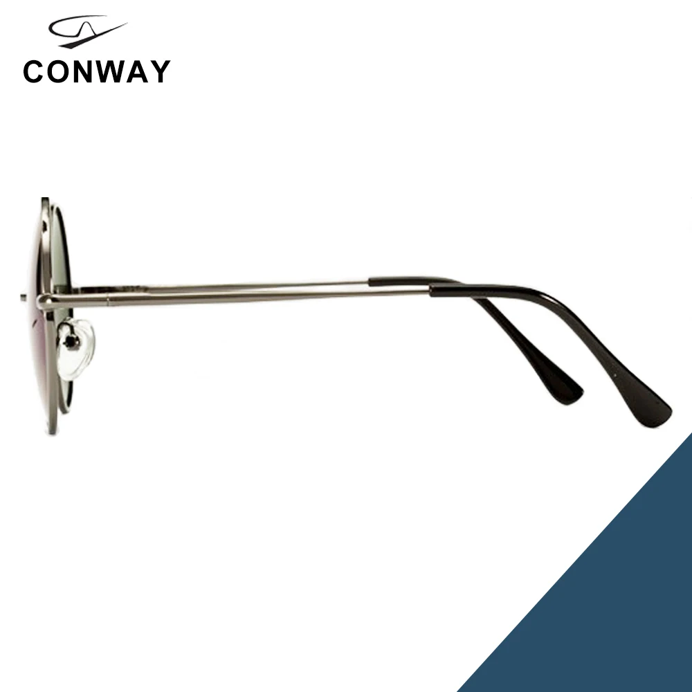 CONWAY John Lennon Sunglasses Round for Men Women Retro steampunk Sun Glasses Small Circle Reflective Mirrored Lens 60's Style |