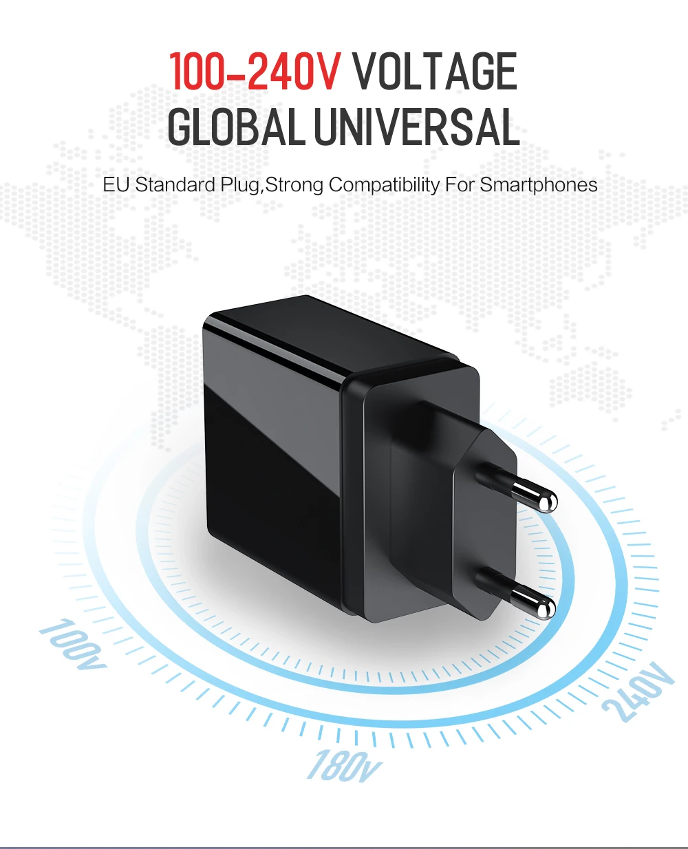 ROCK USB Quick Charge 3,0 зарядное устройство для телефона iPhone X 8 7 iPad 30 Вт Светодиодный дисплей ЕС 3 порта Быстрая зарядка для samsung Xiaomi huawei