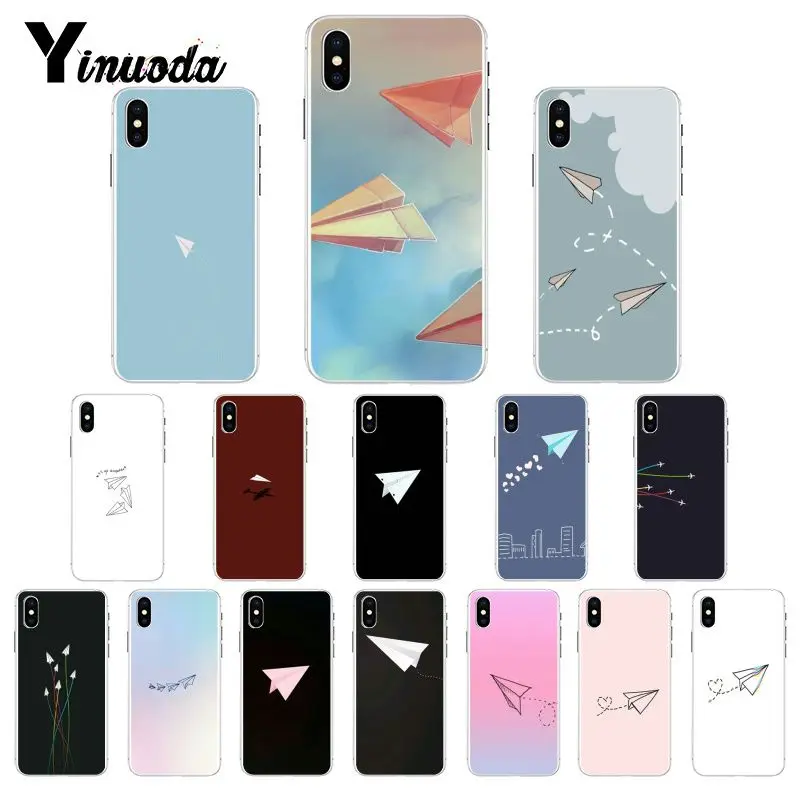 Yinuoda чехол для телефона с бумажным самолетом путешествий по миру iPhone X XS MAX 6 6s 7 7plus 8