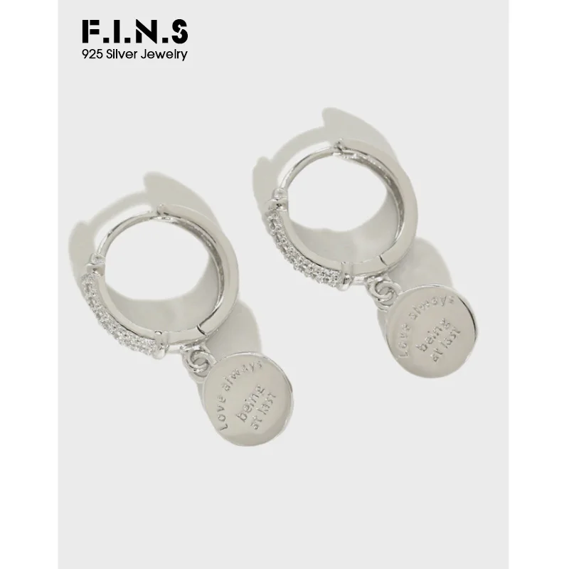 F.I.N.S S925 Стерлинговое Серебро Микро инкрустированный CZ висящие сережки