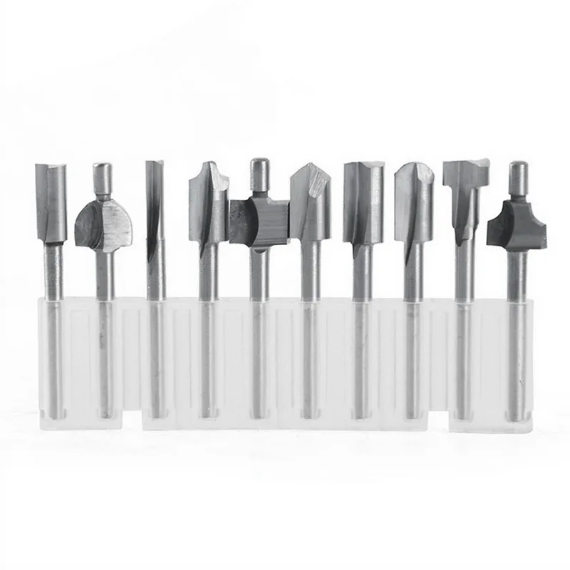 Набор фрез для обрезки ножей 10 шт. набор деревообработки дерева 3 мм 1/8