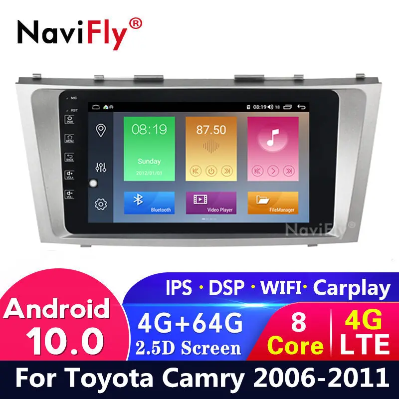 4G LTE Android 10 + 64G Автомобильный dvd Радио Авто Аудио для Toyota Camry 2006 2007 2008 2009 2010 2011