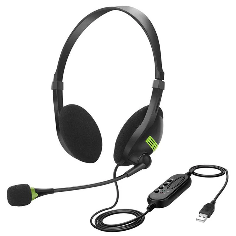 USB Headset Computer Headphone with Microphone Noise Cancelling Lightweight Office Business MSU88 | Красота и здоровье