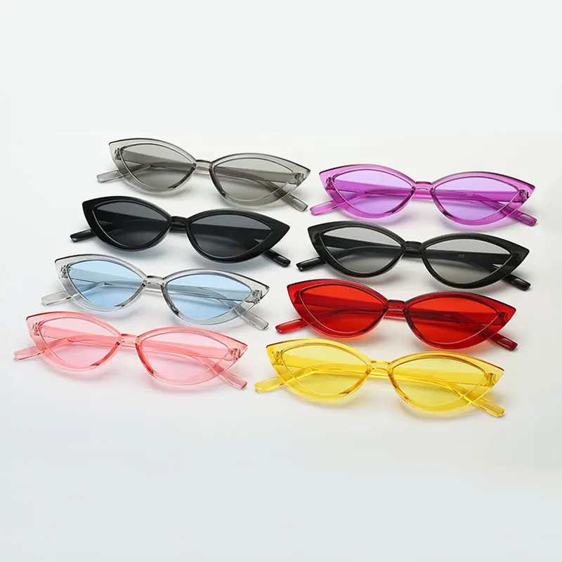 Очки в стиле кошачий глаз женские очки солнцезащитные женщин небольшой черный