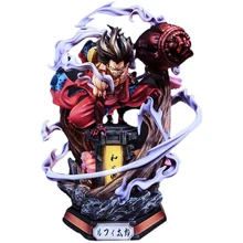 38cm Anime Pirate King Gk Statue Luffy Gear 4 Snakeman Pvc Collection Model Figure Toy