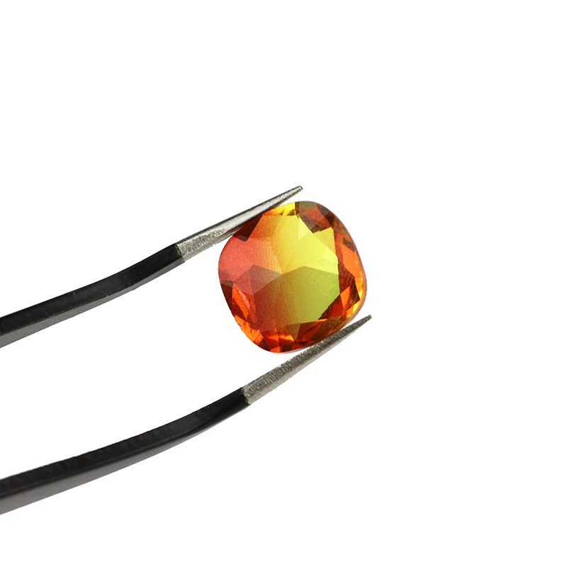 QL Хрустальный Турмалин со стеклянным кристаллом 10 мм толстый квадратный камень с