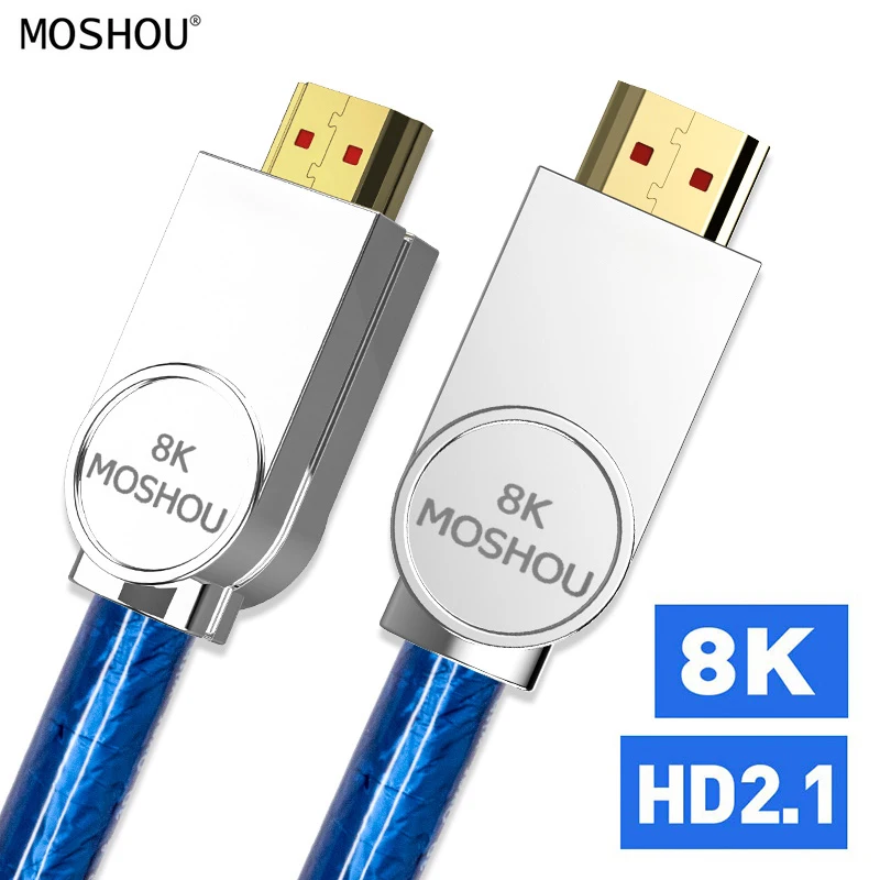 MOSHOU настоящий HDMI 2 1 кабель Ultra HD (UHD) 8 K 48Gbs с аудио и Ethernet шнур м 5 10 15 20 HDR 4:4:4|Кабели