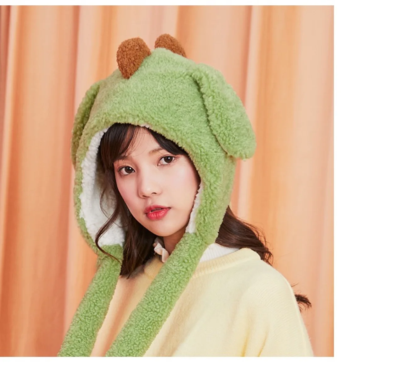 Милая шапка динозавра с движущимися ушками мультяшная фатимирующая норковая