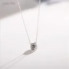 Двойное ожерелье LULU-PIG, из серебра 925 пробы, для пожилых людей, нишевой дизайн до ключицы, chain8M-10