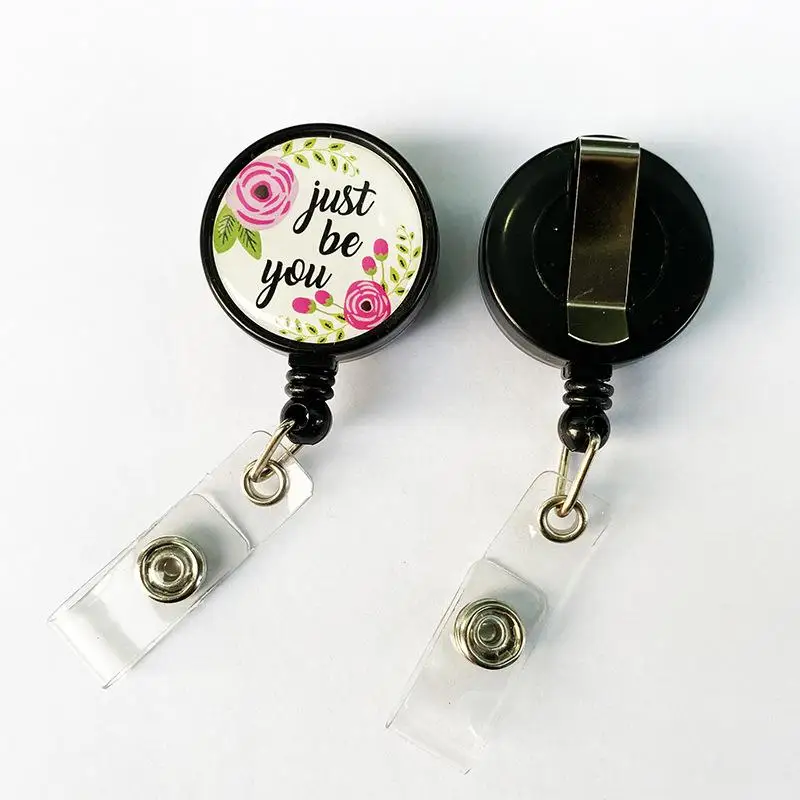 Бейдж выдвижной с цветочным рисунком для доктора медсестры держатель рабочего