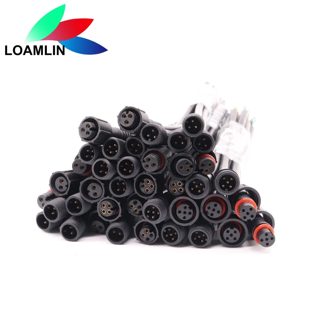 

LOAMLIN Jack Male To Female Connector 2Pin 3Pin 4Pin 5Pin черный