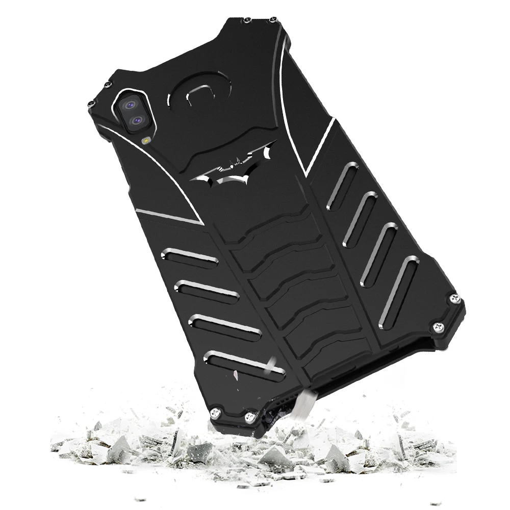 Luxury Aluminum Bumper Shockproof Batman Armor Case for Samsung Galaxy A8S A9S A9 Star Lite C5 C7 C9 Pro Cover Metal Screw |