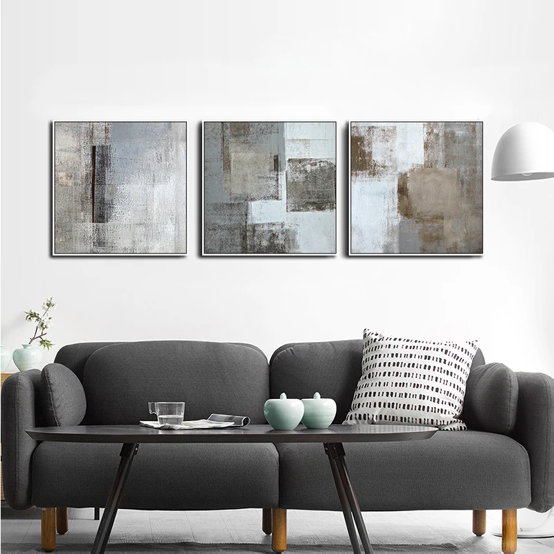 Скандинавский минималистичный геометрический серый фотопостер и фотоэлемент