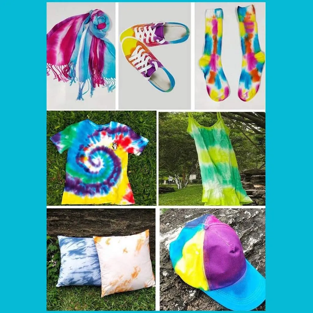 8 Colors/set One-step Tie Dye Kit DIY Kits for Fabric Textile Craft Arts Clothes Solo Projects Dyes Paint and Family Fun | Дом и сад